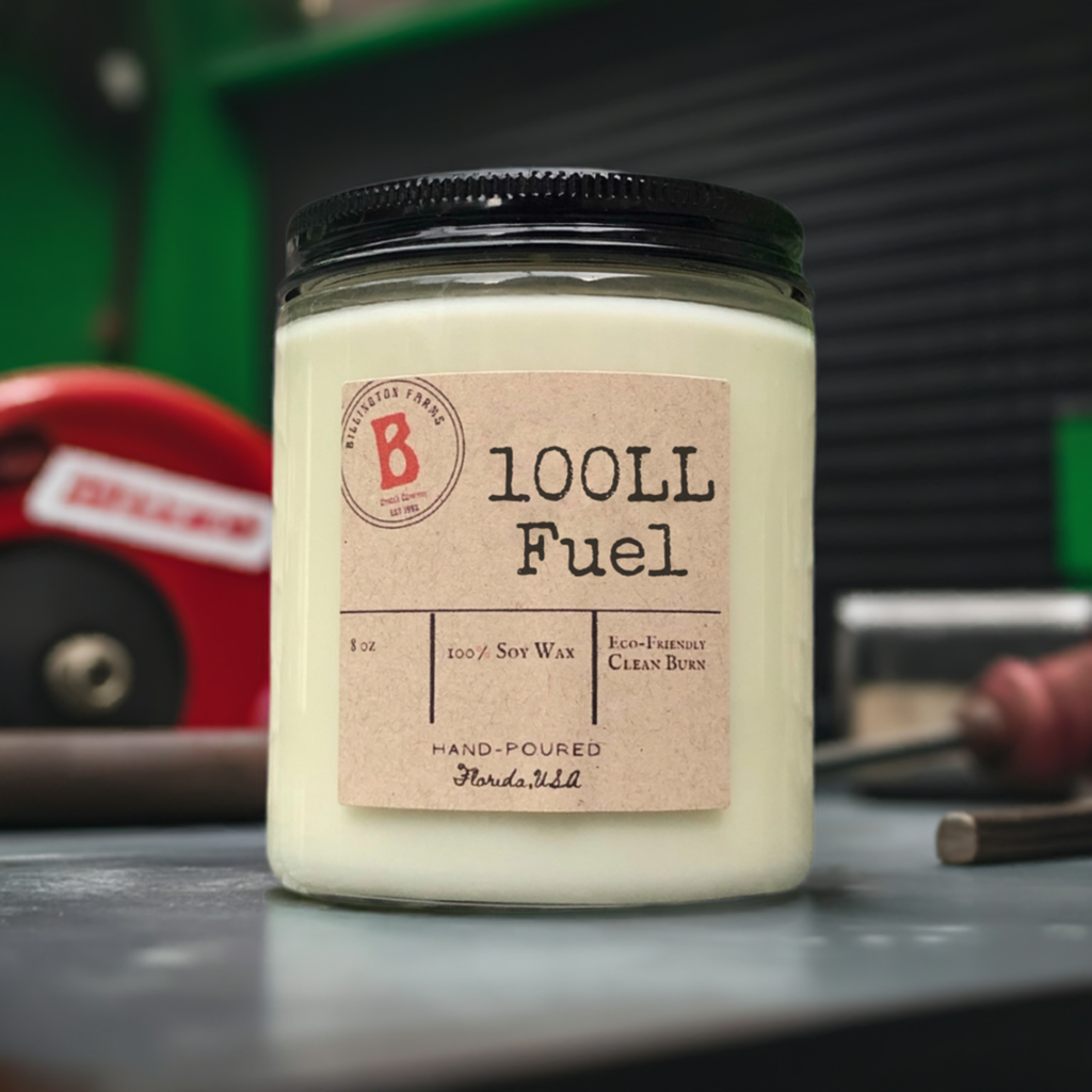 100LL Fuel Scented Candle