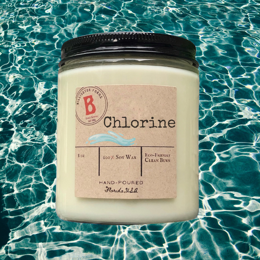 Chlorine Scented Candle, Swimmer Gift, Scented Chlorine Candle