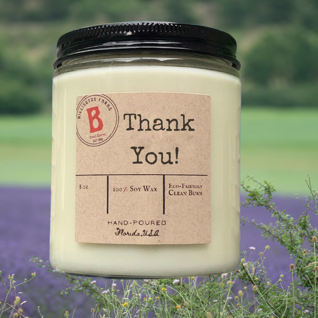 Thank You | 100% Soy Wax Candle | Appreciation Thanks Support Gift
