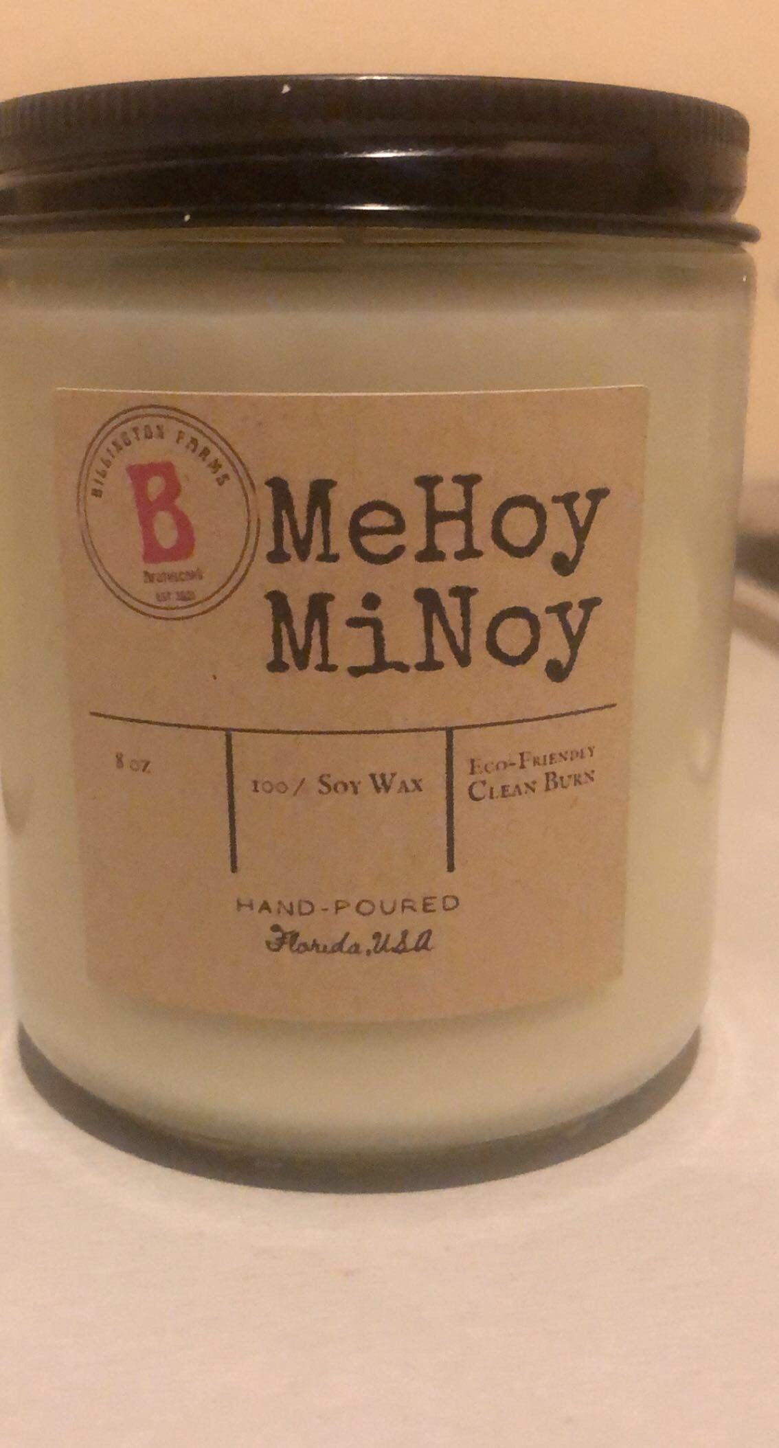 MeHoy MiNoy, Doodle B, 100% Soy Wax , Pineapple Scented Candles, Hand Poured, Mehoy Minoy candle