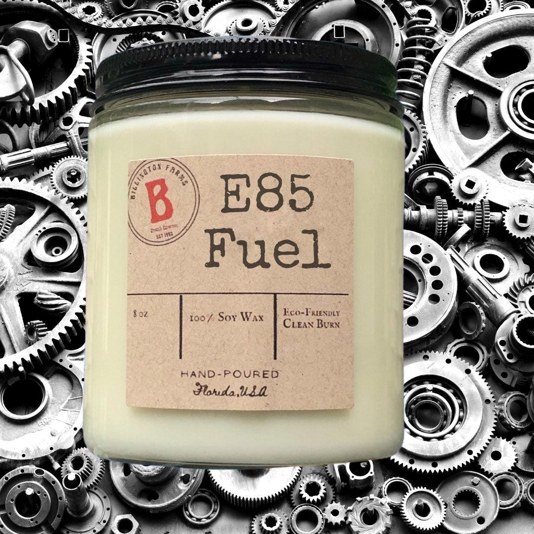 E85 Fuel Scented Candle, Car Mechanic Gift, Scented E85 Fuel Candle