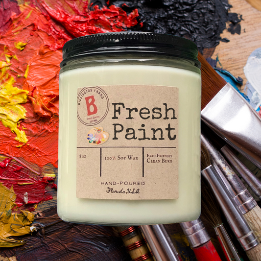 Fresh Paint Scented Candle | 100% Soy Scented Candle | Hand Poured