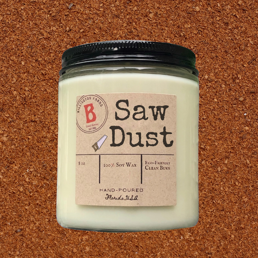 Saw Dust Scented Candle, Carpenter Woodworking Gift, Scented Saw Dust Candle