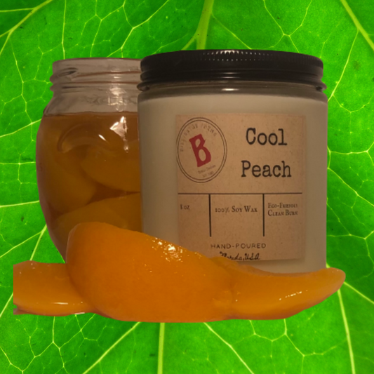 Cool Peach 100% Soy Wax Candles | Hand Poured