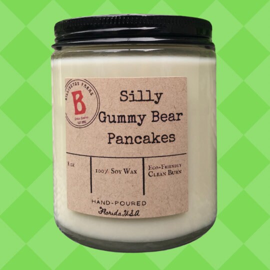 Silly Gummy Bear Pancakes | 100% Soy Wax | Gummy Bear Scented Candles | Hand Poured