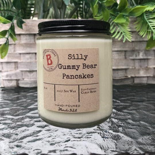 Silly Gummy Bear Pancakes | 100% Soy Wax | Gummy Bear Scented Candles | Hand Poured