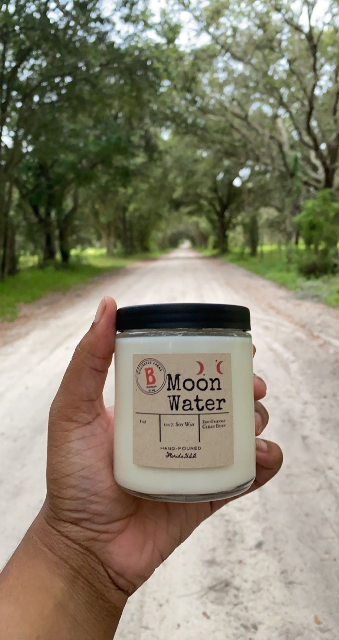 Moon Water Scented Candle, Spiritual Gift, Black Tea| Vanilla Cream| Spearmint Scented Moon Water Candle