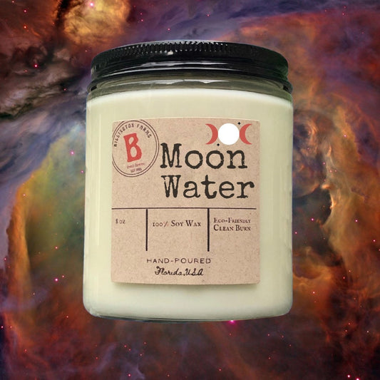Moon Water Scented Candle, Spiritual Gift, Black Tea| Vanilla Cream| Spearmint Scented Moon Water Candle